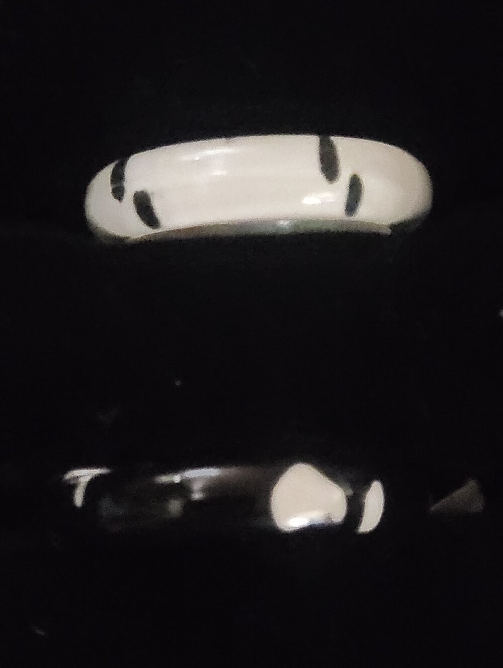 Black & White Cow Print Resin/Acrylic Statement Rings (Set of 2) Sz 8.25